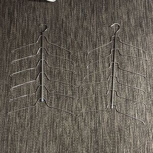 Multi-Tier hangers set of 2 closet organizer 6 tier metal